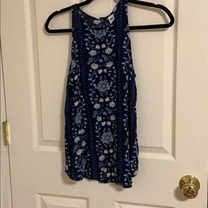 Blue Floral Tank top